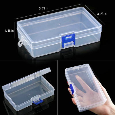 Compartiment pentru cutie de bijuterii din plastic transparent, container reglabil pentru margele, cutie de cercei, pentru cutie dreptunghiulară de bijuterii