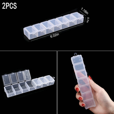 Compartiment pentru cutie de bijuterii din plastic transparent, container reglabil pentru margele, cutie de cercei, pentru cutie dreptunghiulară de bijuterii