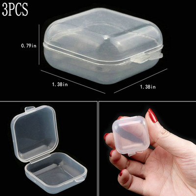 Compartiment pentru cutie de bijuterii din plastic transparent, container reglabil pentru margele, cutie de cercei, pentru cutie dreptunghiulară de bijuterii