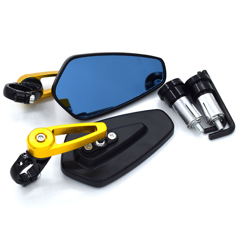 Universalūs 7/8" 22 mm motociklo vairo aliuminio galinio vaizdo veidrodžiai, skirti YAMAHA MT-07 MT-09 MT07 MT09 R1 R6 R15 R25 FZ6 FZ6R XJ6