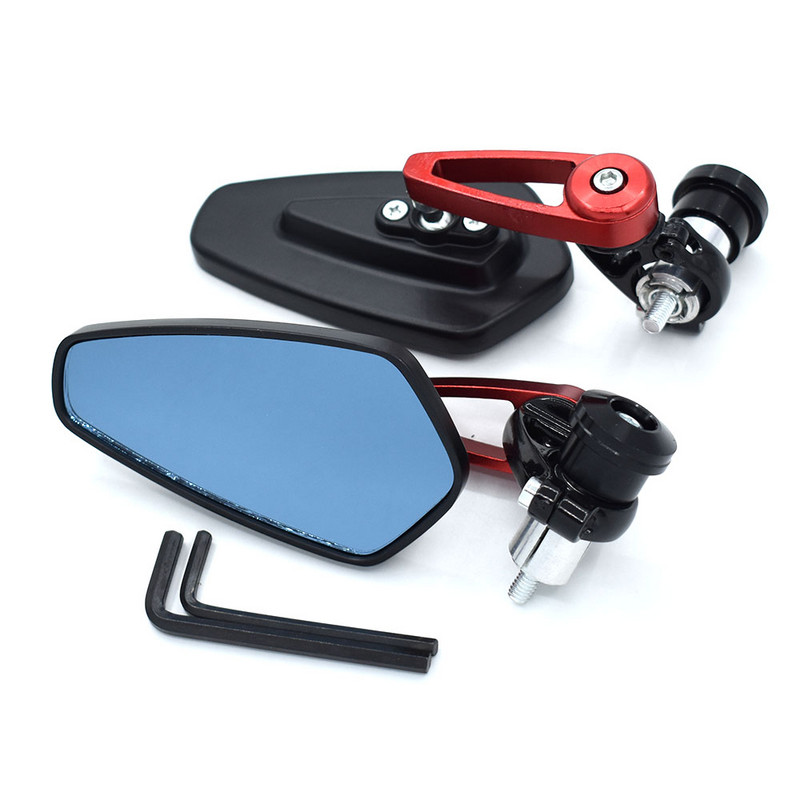 Universalūs 7/8" 22 mm motociklo vairo aliuminio galinio vaizdo veidrodžiai, skirti YAMAHA MT-07 MT-09 MT07 MT09 R1 R6 R15 R25 FZ6 FZ6R XJ6