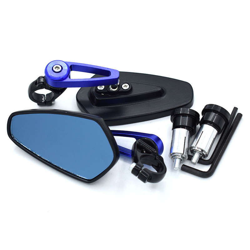 Universalūs 7/8" 22 mm motociklo vairo aliuminio galinio vaizdo veidrodžiai, skirti YAMAHA MT-07 MT-09 MT07 MT09 R1 R6 R15 R25 FZ6 FZ6R XJ6