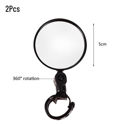 Oglinda retrovizoare universală pentru bicicletă, oglindă retrovizoare pentru motociclete, rotație 360, reglabilă, elipsă rotundă, oglinzi retrovizoare pentru accesorii pentru bicicletă de drum