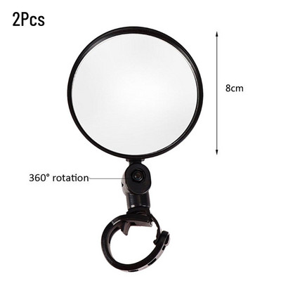 Oglinda retrovizoare universală pentru bicicletă, oglindă retrovizoare pentru motociclete, rotație 360, reglabilă, elipsă rotundă, oglinzi retrovizoare pentru accesorii pentru bicicletă de drum