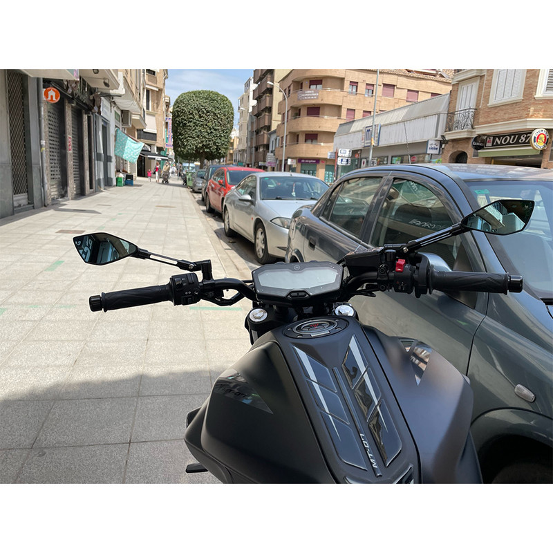 Universaalsed mootorrattapeeglid, alumiiniumist tahavaatepeegel HONDA Hornet CB650R YAMAHA FZ6 FZ8 MT07 MT09 KAWASAKI Z650 Z900 Z1000 jaoks