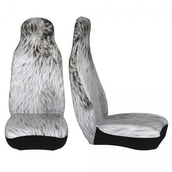 Сива изкуствена кожа Универсален калъф за столче за кола Авто интериор Дамски калъфи за седалки Полиестер Риболов