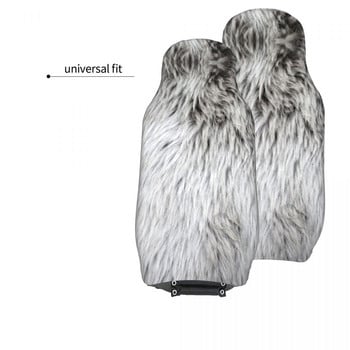 Γκρι Faux Fur Universal Κάλυμμα καθισμάτων αυτοκινήτου Auto Εσωτερικό Γυναικεία Καλύμματα Καθισμάτων Πολυεστέρας Ψάρεμα