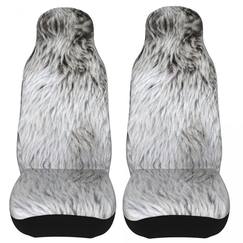 Pilkos spalvos dirbtinio kailio universalus automobilio sėdynės užvalkalas Auto interjeras Moteriški sėdynių užvalkalai Poliesterio žvejyba