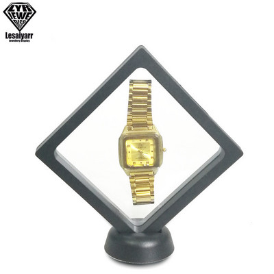 Ramă de imagine plutitoare 3D Cutie de umbră Suport de prezentare pentru bijuterii Suport pandantiv pentru inel Protejează bijuterii Cutie de prezentare din piatră