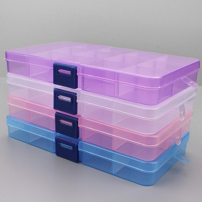 1 τμχ Πλαστικά 6/815 Κουτιά αποθήκευσης Υποδοχές Ρυθμιζόμενη συσκευασία διάφανη Θήκη εργαλείων Craft Organizer κουτί κοσμημάτων