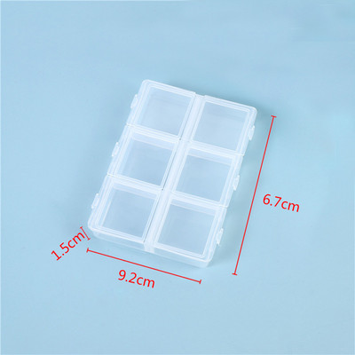 1 τμχ Πλαστικά 6/815 Κουτιά αποθήκευσης Υποδοχές Ρυθμιζόμενη συσκευασία διάφανη Θήκη εργαλείων Craft Organizer κουτί κοσμημάτων