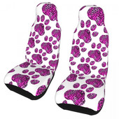 „Dog Paw Pink Leopard Print“ universalus automobilio sėdynės užvalkalas visureigiams, tinka visų tipų modeliams „Auto Seat Cover Fiber Hunting“