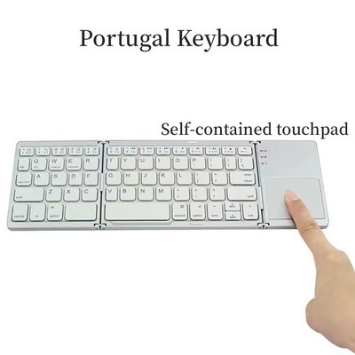 Mini tastatură fără fir Bluetooth cu touchpad Tastatură rusă reîncărcabilă spaniolă Universal Windows Android IOS Tabletă mobilă