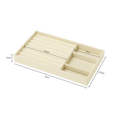 Organizator de cutii de bijuterii din catifea, bricolaj, cercei, colier, inel, tava de afișare pentru bijuterii, cutie portabilă de depozitare, organizator de bijuterii, vitrină