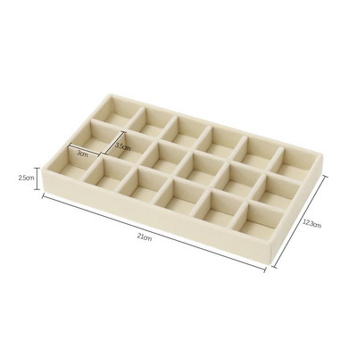 Organizator de cutii de bijuterii din catifea, bricolaj, cercei, colier, inel, tava de afișare pentru bijuterii, cutie portabilă de depozitare, organizator de bijuterii, vitrină