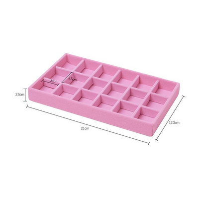 Organizator de cutii de bijuterii din catifea, bricolaj, cercei, colier, inel, tava de afișare pentru bijuterii, cutie portabilă de depozitare, organizator de bijuterii, vitrină