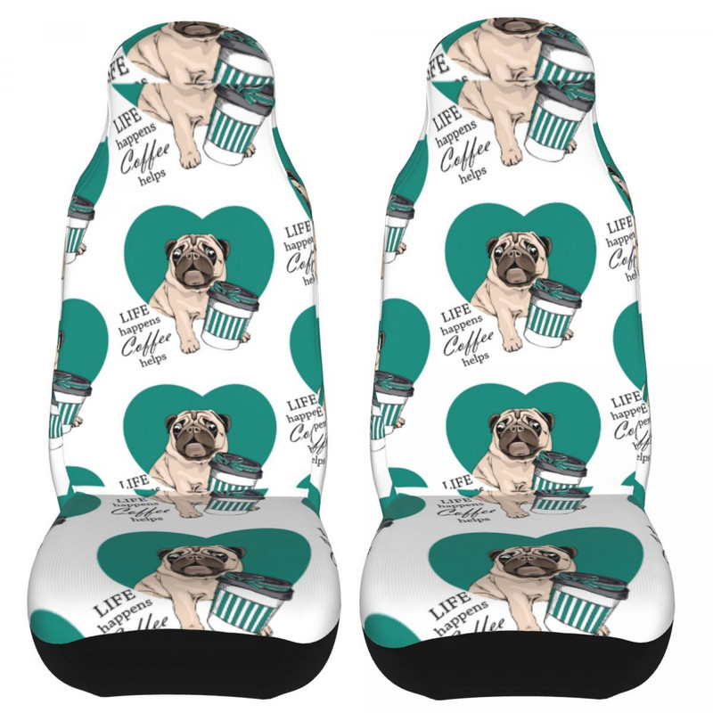 „Sweet Pug Life Happens“ kava padeda universaliajai automobilio sėdynei padengti keturis sezonus visureigiams. Mielas šunų automobilio sėdynės kilimėlis, poliesterio automobilio stilius