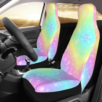Unicorn Magic Rainbow Colorful Universal Κάλυμμα καθίσματος αυτοκινήτου Four Seasons Γυναικείο κάλυμμα καθίσματος αυτοκινήτου από ίνες Προστατευτικό καθίσματος