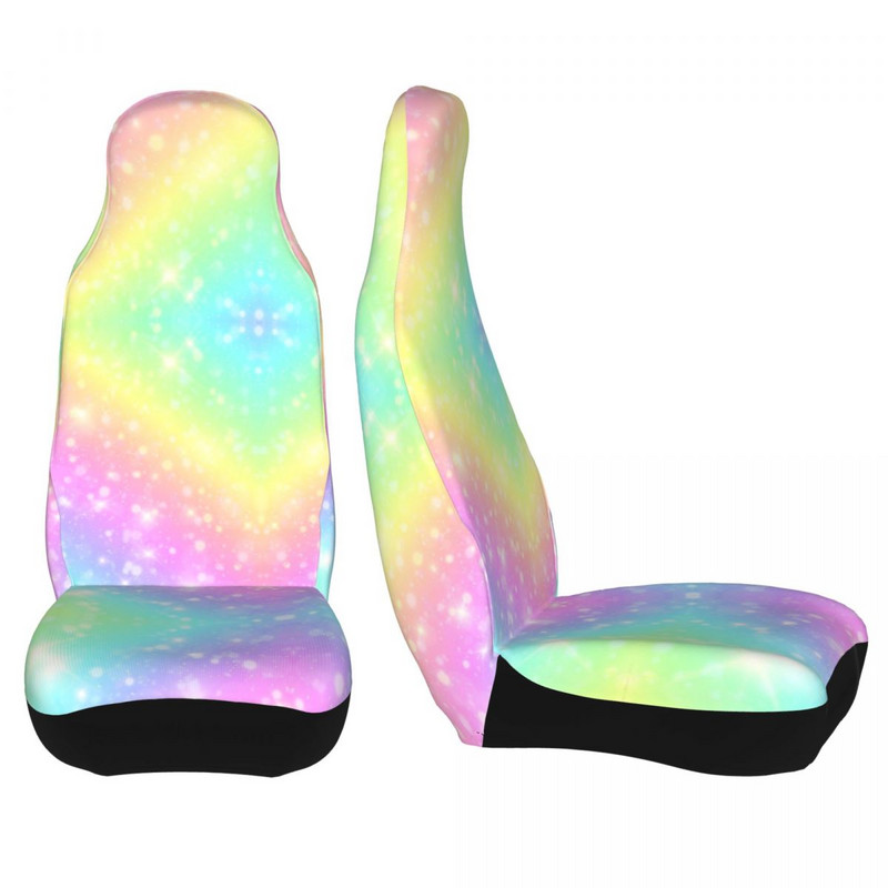 Unicorn Magic Rainbow Colorful Universal Κάλυμμα καθίσματος αυτοκινήτου Four Seasons Γυναικείο κάλυμμα καθίσματος αυτοκινήτου από ίνες Προστατευτικό καθίσματος