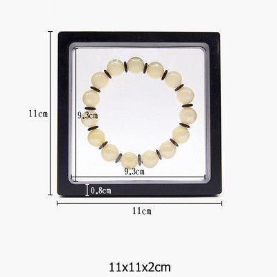 Κουτί συσκευασίας κοσμημάτων με διαφανή φιλμ Κρεμαστό δαχτυλίδι Σκουλαρίκια οθόνη Βάση βάσης νομισμάτων συλλογής πολύτιμων λίθων Θήκη μεμβράνης PET αποθήκευσης