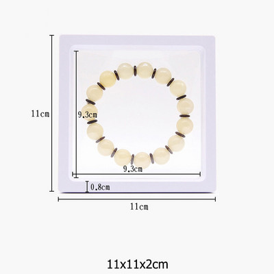 Κουτί συσκευασίας κοσμημάτων με διαφανή φιλμ Κρεμαστό δαχτυλίδι Σκουλαρίκια οθόνη Βάση βάσης νομισμάτων συλλογής πολύτιμων λίθων Θήκη μεμβράνης PET αποθήκευσης