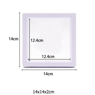 Κουτί συσκευασίας κοσμημάτων με διαφανή φιλμ Κρεμαστό δαχτυλίδι Σκουλαρίκια οθόνη Βάση βάσης νομισμάτων συλλογής πολύτιμων λίθων Θήκη μεμβράνης PET αποθήκευσης