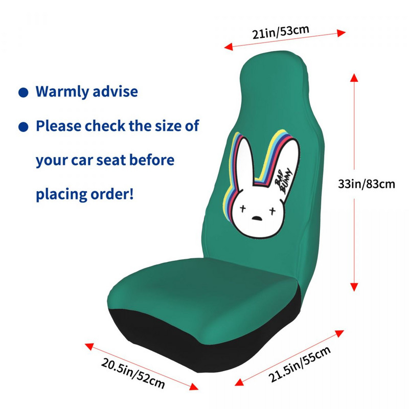 „Bad Bunny Sin Ti“ universalus automobilio sėdynės užvalkalas, automobilio interjeras, kelioniniai automobilio sėdynės pagalvėlės pluošto automobilių priedai