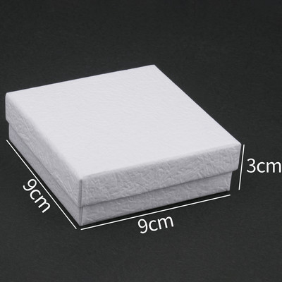 1PC Kvadratna kutija za organizator nakita Bijeli kraft papir Poklon kutije Zaručnički prsten za naušnicu Ogrlica Narukvica Pribor
