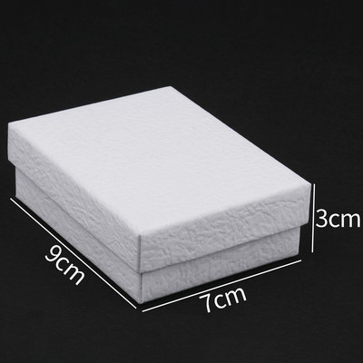 1PC Kvadratna kutija za organizator nakita Bijeli kraft papir Poklon kutije Zaručnički prsten za naušnicu Ogrlica Narukvica Pribor