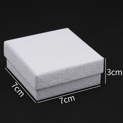 1PC Kvadratna kutija za organizator nakita Bijeli kraft papir Poklon kutije Zaručnički prsten za naušnicu Ogrlica Narukvica Pribor