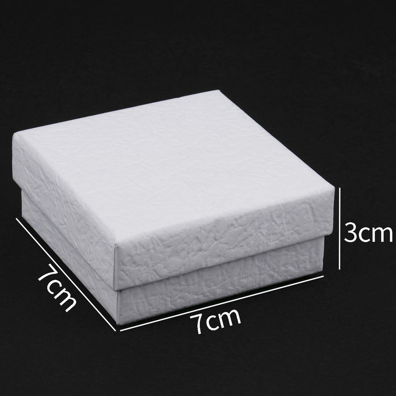 1PC Kvadratna kutija za organizator nakita Bijeli kraft papir Poklon kutije Zaručnički prsten za naušnicu Ogrlica Narukvica Pribor