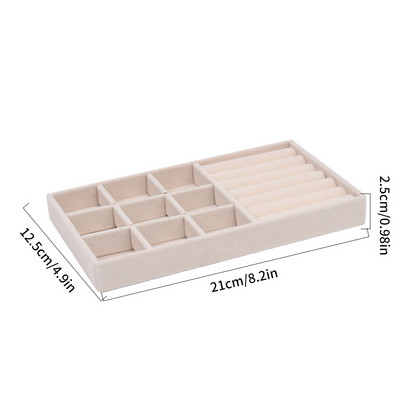 Βελούδινη θήκη θήκης προβολής κοσμημάτων Hot Sale Στοιβαζόμενη εξαιρετική θήκη κοσμημάτων Κουτιά θήκης θήκης φορητό δαχτυλίδι σκουλαρίκι Organizer box