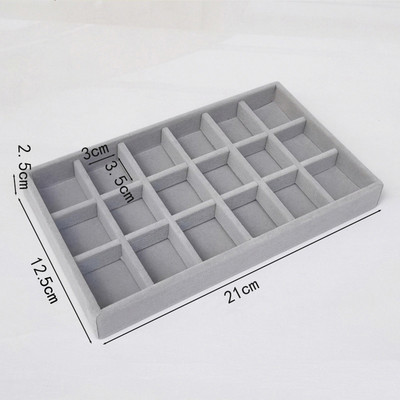 Βελούδινη θήκη θήκης προβολής κοσμημάτων Hot Sale Στοιβαζόμενη εξαιρετική θήκη κοσμημάτων Κουτιά θήκης θήκης φορητό δαχτυλίδι σκουλαρίκι Organizer box