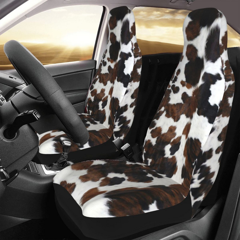 Karvės odos įdegio tekstūros universalus automobilio sėdynės užvalkalas, atsparus vandeniui, moteriškas gyvūnų kailis, leopardo rašto sėdynės užvalkalai poliesterio medžioklė