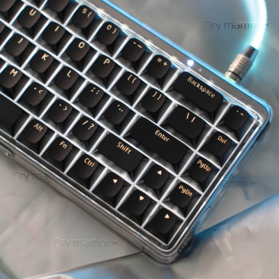 DM pudingo simbolių apšviestas klavišų dangtelis uždarytas Doubleshot PBT OEM profilio rutulinis dangtelis 61/64/68/75/84/87/104