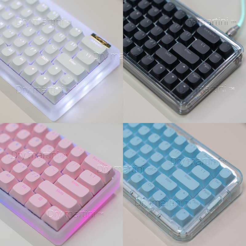 DM pudingo simbolių apšviestas klavišų dangtelis uždarytas Doubleshot PBT OEM profilio rutulinis dangtelis 61/64/68/75/84/87/104