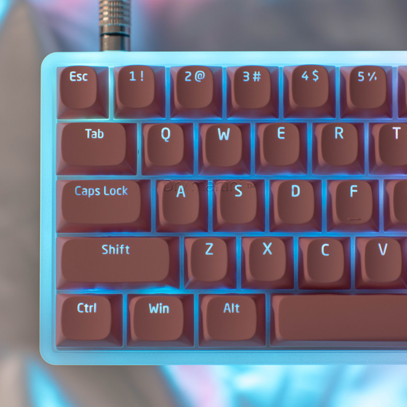 DM pudingo simbolių apšviestas klavišų dangtelis uždarytas Doubleshot PBT OEM profilio rutulinis dangtelis 61/64/68/75/84/87/104