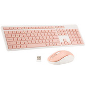 Set combinat de tastatură și mouse cu 106 taste Tastatură fără fir de dimensiune completă silențioasă 2,4G Tastatură silențioasă pentru notebook, laptop, PC desktop