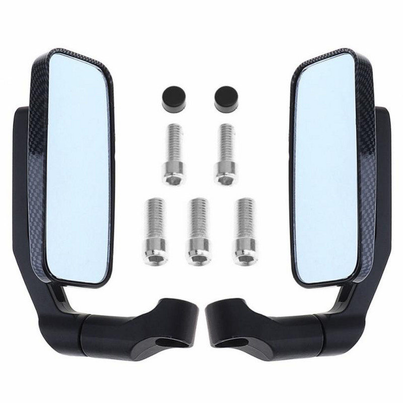 1 pora aliuminio lydinio motociklo galinio vaizdo veidrodėlis vairo paspirtuko veidrodėlis, skirtas 8 mm 10 mm galinio vaizdo veidrodėliui rankenos galas