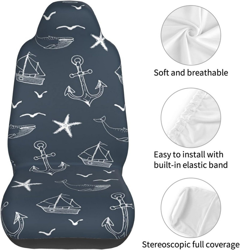 Huse pentru scaune auto nautice Protector pentru husa scaunului din față universal rezistent la praf Accesorii confortabile antiderapante pentru mașini potrivite pentru mașini