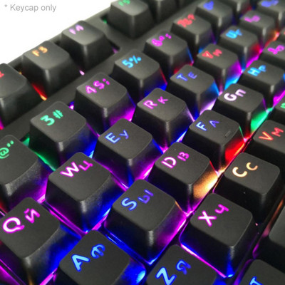 108 bucăți tastaturi elegante de înlocuire cu iluminare de fundal în rusă pentru tastatură mecanică pentru tastatură Cherry/Kailh/Gateron/Outemu Switch