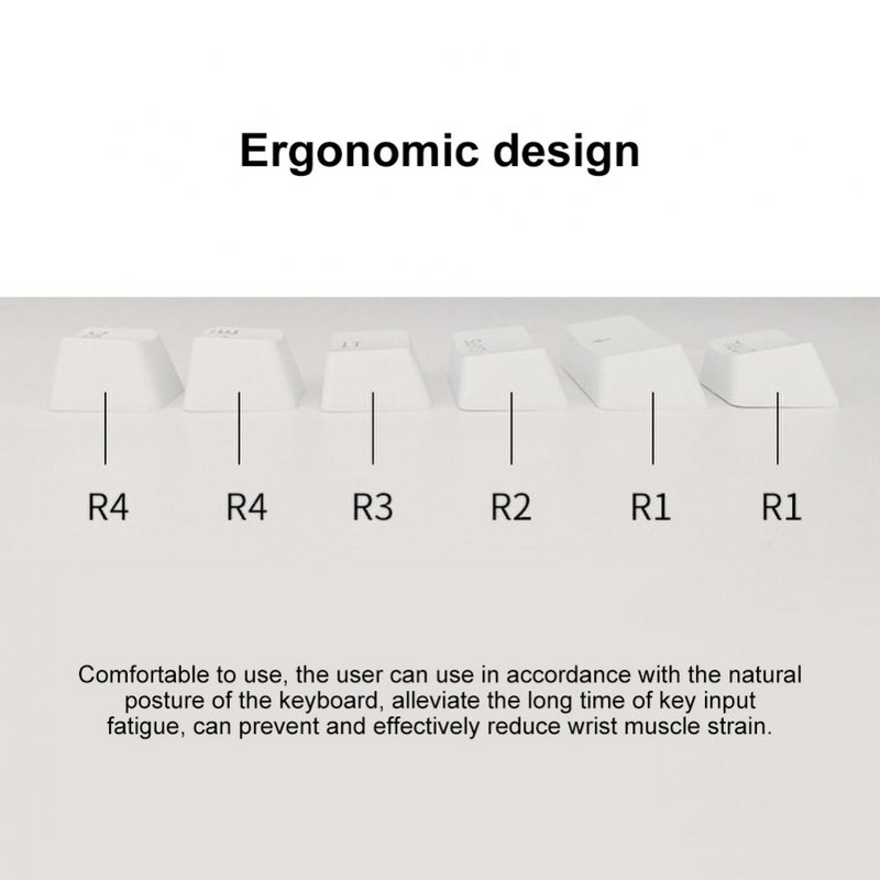 Αντικατάσταση 108 τμχ κομψών πλήκτρων οπίσθιου φωτισμού στα ρωσικά για μηχανικό πληκτρολόγιο για πληκτρολόγιο Cherry/Kailh/Gateron/Outemu
