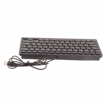 Немска/руска/френска клавиатура 78 клавиша Mute Ултра тънка USB кабелна компютърна клавиатура за офис настолен лаптоп Plug and Play