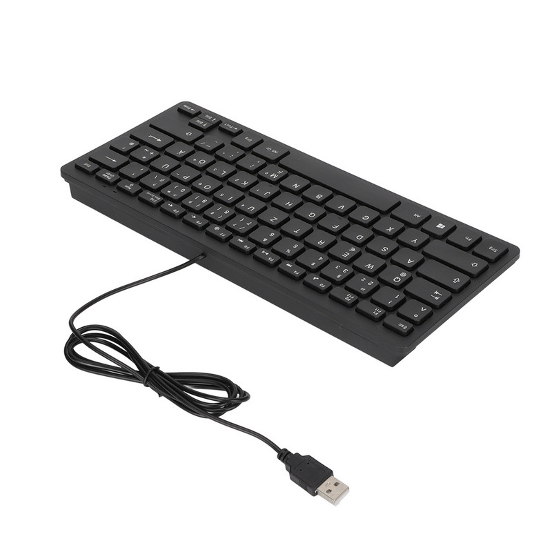 Tastatură germană/rusă/franceză 78 de taste Mute Tastatură de computer cu fir USB ultra subțire pentru birou, desktop, laptop, Plug and Play