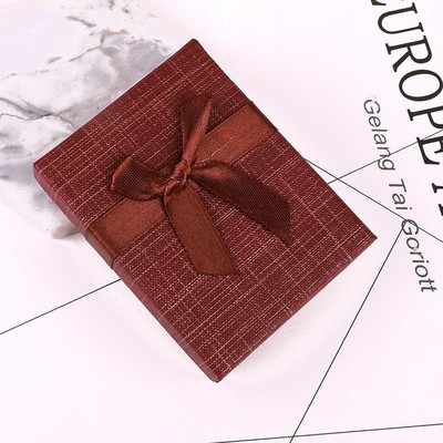 Inel pătrat pentru cercei colier brățară cutie de bijuterii cu model trandafir strălucitor în formă de cutie Fundă Cutie de hârtie Cadou de logodnă cu ridicata