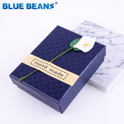 Inel pătrat pentru cercei colier brățară cutie de bijuterii cu model trandafir strălucitor în formă de cutie Fundă Cutie de hârtie Cadou de logodnă cu ridicata