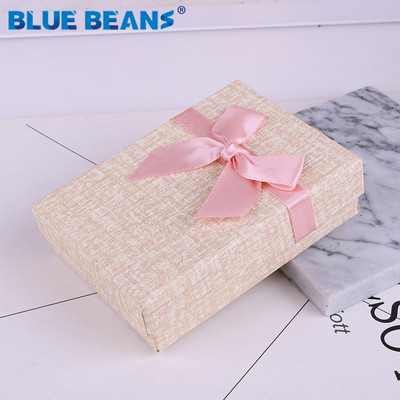 Inel pătrat pentru cercei colier brățară cutie de bijuterii cu model trandafir strălucitor în formă de cutie Fundă Cutie de hârtie Cadou de logodnă cu ridicata