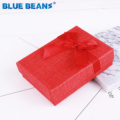 Inel pătrat pentru cercei colier brățară cutie de bijuterii cu model trandafir strălucitor în formă de cutie Fundă Cutie de hârtie Cadou de logodnă cu ridicata