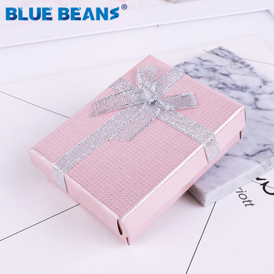 Inel pătrat pentru cercei colier brățară cutie de bijuterii cu model trandafir strălucitor în formă de cutie Fundă Cutie de hârtie Cadou de logodnă cu ridicata