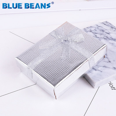 Inel pătrat pentru cercei colier brățară cutie de bijuterii cu model trandafir strălucitor în formă de cutie Fundă Cutie de hârtie Cadou de logodnă cu ridicata